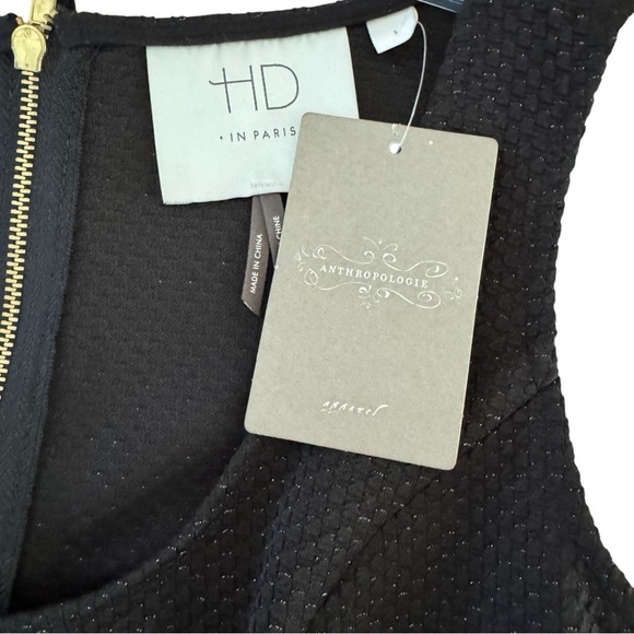 Anthropology HD in Paris Black Mini Dress Sparkly Sleeveless 
S NWT - Picture 7 of 10
